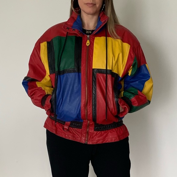 INSANE✨ Vintage Leather Patchwork Jacket - Picture 15 of 16